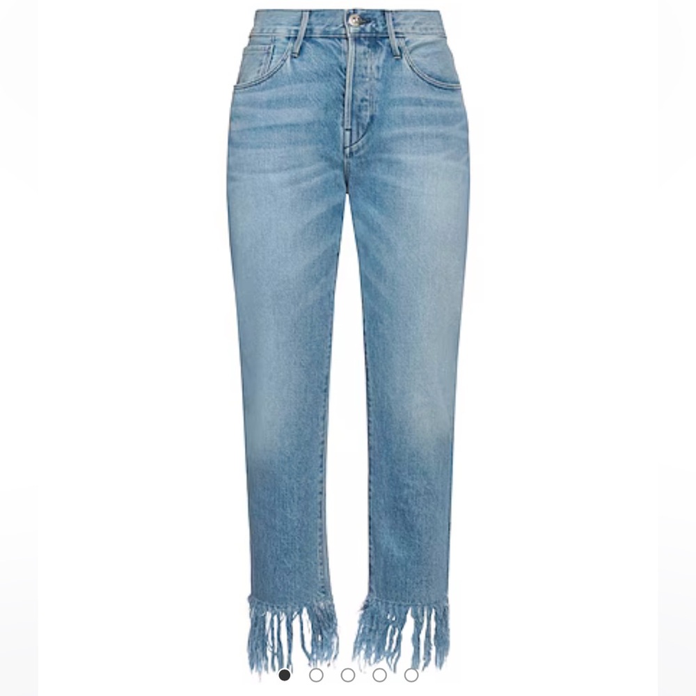 3x1 Wm3 Cropped Fringe Jeans in Stella